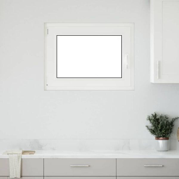 vidaXL Ventana de s&oacute;tano "RISOR" 80x70 cm oscilobatiente DIN izquierda blanca