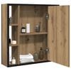 vidaXL Mueble de baño con espejo de roble artesanal 60x16x60 cm