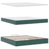 vidaXL Estructura de cama otomana con colch&oacute;n verde oscuro 160x200 cm