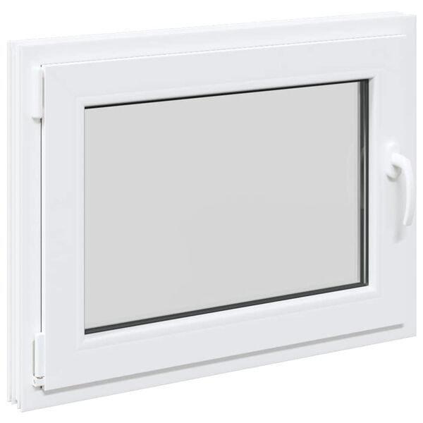 vidaXL Ventana de s&oacute;tano "RISOR" 80x70 cm oscilobatiente DIN izquierda blanca