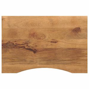 vidaXL Tablero de escritorio con curva madera mango rugosa 90x50x2,5cm