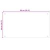 vidaXL Protecci&oacute;n salpicaduras cocina vidrio templado color leche 90x50 cm