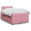 vidaXL Cama box spring con colch&oacute;n terciopelo rosa 120x190 cm