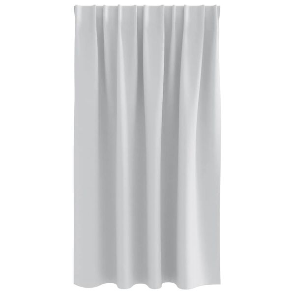vidaXL Cortinas Opacas con Anillas 2 pcs Gris P&aacute;lido 140 x 140 cm