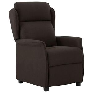 vidaXL Sill&oacute;n reclinable Marr&oacute;n Oscuro 66.5 x 94 x 101.5 cm Poli&eacute;ster