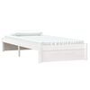 vidaXL Estructura cama individual sin colch&oacute;n madera blanco 90x190 cm