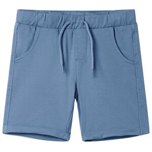 Pantalones cortos infantiles con cord&oacute;n azul oscuro 128