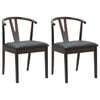 vidaXL Silla de comedor 2 uds. Madera de Caucho S&oacute;lido