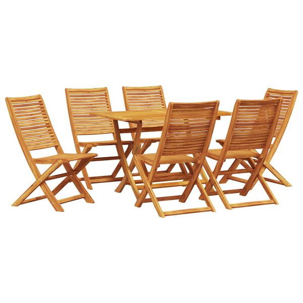 vidaXL Conjunto de Comedor de Jard&iacute;n 7 pcs Marr&oacute;n