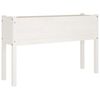 vidaXL Jardinera de madera maciza de pino blanca 110x31x70 cm
