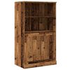 vidaXL Aparador de madera de ingenier&iacute;a envejecido 60x35,5x103,5 cm