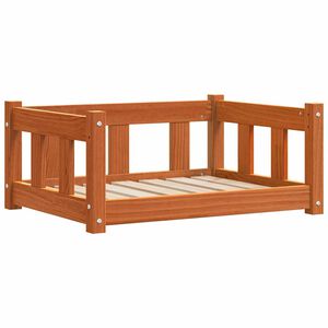 vidaXL Cama para perro Marr&oacute;n cera 65,5 x 50 x 28 cm