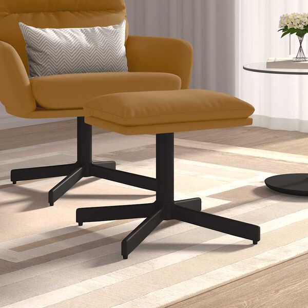 vidaXL Reposapiés de terciopelo marrón 60x60x36 cm