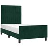 vidaXL Estructura de cama sin colch&oacute;n terciopelo verde oscuro 80x200cm