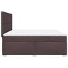 vidaXL Cama box spring con colch&oacute;n tela marr&oacute;n oscuro 200x200 cm