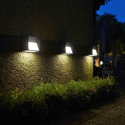 Luxform Lámpara solar LED inteligente de pared para jardín Skye 15 lm