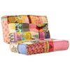 vidaXL Puf tela patchwork 100x100x20 cm