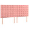 vidaXL Cama box spring con colch&oacute;n terciopelo rosa 160x200 cm