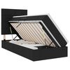 vidaXL Cama con almacenamiento y colch&oacute;n Negro 90 x 200 cm tela