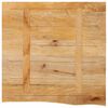 vidaXL Tablero de mesa borde natural madera maciza mango 40x40x3,8 cm