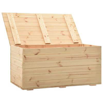vidaXL Caja de almacenaje de madera maciza de pino 120x63x60 cm