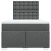 vidaXL Cama box spring con colch&oacute;n tela gris oscuro 120x190 cm