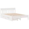 vidaXL Estructura de cama sin colchón madera maciza blanca 120x190 cm