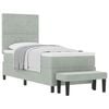 vidaXL Cama tipo Box Spring Gris claro 200 x 80 cm Terciopelo