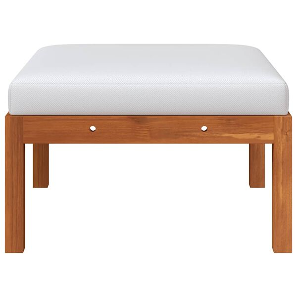 vidaXL Conjunto de jardín de 3 piezas con cojines de madera de acacia y cuerda