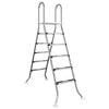 vidaXL Escalera para piscina elevada 224 x 175 cm 5-Escal&oacute;n
