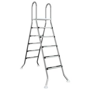 vidaXL Escalera para piscina elevada 224 x 175 cm 5-Escal&oacute;n