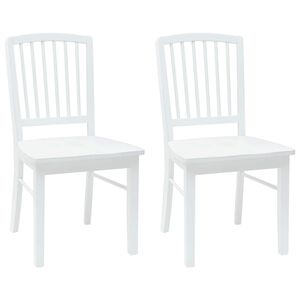 vidaXL Sillas de comedor 2 uds. Madera de Caucho S&oacute;lido