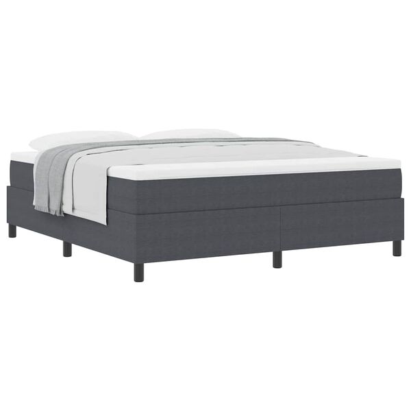 vidaXL Cama tipo Box Spring Gris Oscuro y 180 x 200 cm Tela de Pana