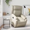 vidaXL Sill&oacute;n reclinable elevable el&eacute;ctrico de cuero sint&eacute;tico crema