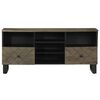 vidaXL Mueble de TV madera maciza de mango negro 100x33x46 cm