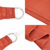 vidaXL Toldo de vela triangular HDPE terracota 160 g/m 4x5x5 m