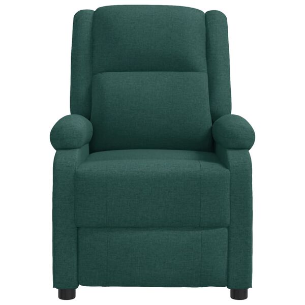vidaXL Sill&oacute;n orejero de masaje de tela verde oscuro