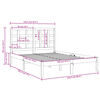 vidaXL Estructura de cama doble peque&ntilde;a madera maciza blanca 120x190cm