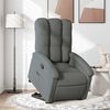 vidaXL Sill&oacute;n reclinable elevable de tela gris oscuro