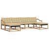 vidaXL Conjunto de sof&aacute;s de exterior 6 uds. y Beige