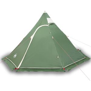 vidaXL Tienda de campa&ntilde;a tipi para 5 personas impermeable verde