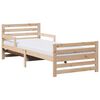 vidaXL Marco de cama con colch&oacute;n extensible Marr&oacute;n 80 x 200 cm