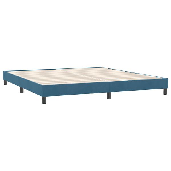 vidaXL Estructura de cama sin colchón terciopelo azul oscuro 180x210cm