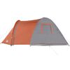 vidaXL Tienda familiar con c&uacute;pula para 6 personas impermeable naranja