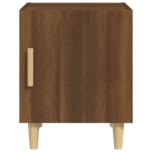 vidaXL Mesitas de noche 2 uds madera contrachapada color roble marr&oacute;n