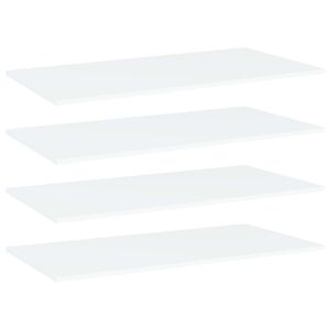 vidaXL Estantes para estanter&iacute;a 4 uds contrachapada blanco 80x20x1,5cm