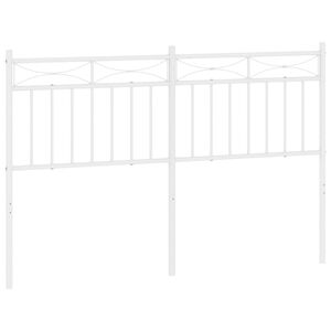 vidaXL Cabecero de repuesto de metal blanco 135 cm