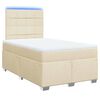 vidaXL Cama box spring con colch&oacute;n tela color crema 120x200 cm