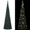 vidaXL &Aacute;rbol de Navidad emergente preiluminado con luces verde 210 cm