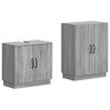 vidaXL Juego de gabinete de ba&ntilde;o de 2 piezas HOORN Sonoma gris